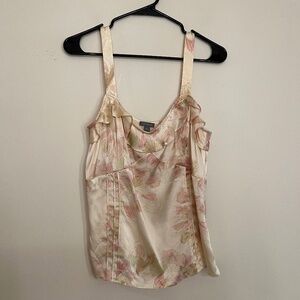 Ann Taylor 100% Silk Ruffle Blouse NWOT